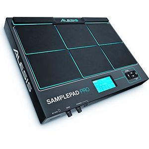 Alesis Sample Pad Pro – multipad percussie met 8 drukgevoelige pads, blauwe ledverlichting, 10 voorgeprogrammeerde sets en 200 geluiden, SD-kaartlezer, effecten en USB/Midi uitgang
