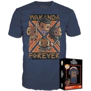 Funko Boxed Tees: Black Pander - Wakanda Forever - Groep - (S) - Black Panther - Wakanda Forever - T-shirt - kleding - idee met korte mouwen voor volwassenen en mannen