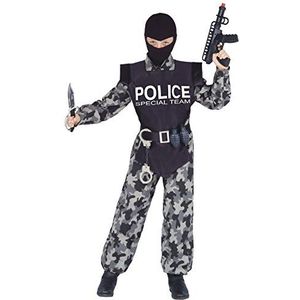 Ciao - Politie Agent Special Action Team kostuum kinderen (maat 10-12 jaar), camouflage, 10841.10-12