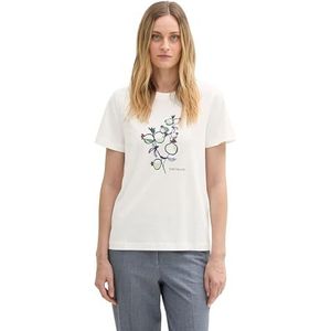 TOM TAILOR 1043104 T-shirt voor dames, 22499 - Soft Ecru