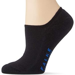 FALKE Dames Keep Warm onzichtbare sokken ademend klimaatregulerend geurremmende wol voetbeschermers hoge hals warm ideaal met sneakers 1 paar, Zwart (Zwart 3000)