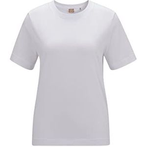 BOSS Ecosa T-shirt voor dames, biologisch katoen, jersey, relaxed fit, Wit.