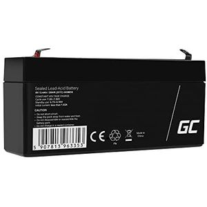 Green Cell® AGM-oplaadbare accu, 6 V, 3,4 Ah, VRLA gellood-cyclus zonder onderhoud, waterdichte accu, speelgoed, alarm, weegschalen, hekken, auto-audio, modellen