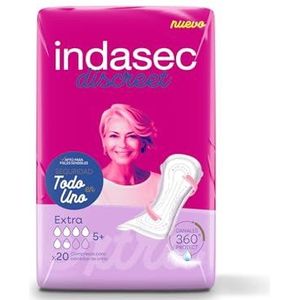 Indasec, Discreet Extra Lot de 6 sachets de 120 serviettes hygiéniques