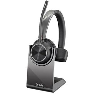 Poly – draadloze Voyager 4310 UC-headset met laadstation (Plantronics) – één oor headset – USB-A-Bluetooth-adapter – compatibel met teams, zoom en meer