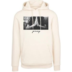 Mister Tee Hoodie Pray met Printopdruk Sand