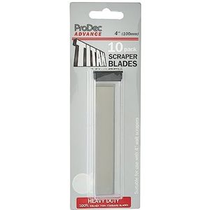 ProDec Advance 10 stuks robuuste vervangende schrapermessen met dubbele dikte voor ProDec Titan schrapers en andere schrapers van 10,2 cm