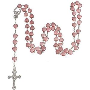 Lpitoy Porselein Katholieke Gebedsketting, Mary Blessing Rosary Prayer Ketting, Hartvormige Porselein Kralen