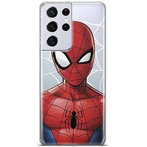 ERT GROUP Samsung S21 Ultra hoes origineel en officieel gelicentieerd Marvel Spider-Man 012, perfect aangepast aan de vorm van de telefoon, gedeeltelijk transparant