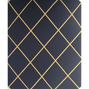 Groot prikbord van vilt in zwart en goud, 40 x 48 cm