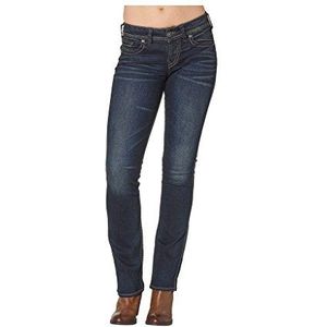 Silver Jeans Suki Curvy Fit Mid Rise Slim Bootcut Jeans voor dames, donkergrijs Indigo Rinse, 32W x 31L, Donkergrijs Indigo Rinse