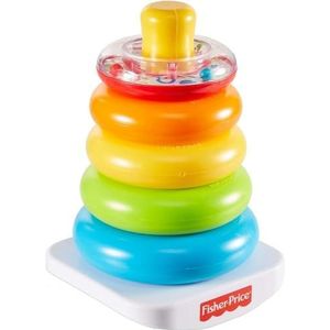 Fisher-Price GKD51 - kleurringpiramide, klassiek stapelspeelgoed met ringen voor baby's en peuters vanaf 6 maanden