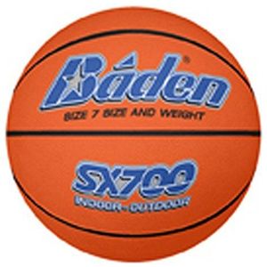 Baden SX basketbal voor heren van composietrubber voor binnen en buiten, lichtbruin, maat 7