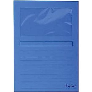 Exacompta - Ref. Forever® 50102E, 100 stuks venstermappen zonder kunststof, 120 g/m², heldere kleuren, 100% gerecyclede en gecertificeerde blauwe engel, afmetingen: 22 x 31 cm, voor A4, kleur: lichtblauw