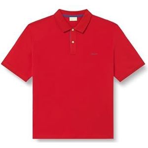 GANT Reg Contrast Piqué SS Poloshirt voor heren, Robijn rood, XL