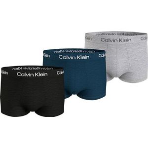 Calvin Klein Trunk 3pk 09a Herenonderbroek (1 stuk), Zwart, Speakeasy, grijs heather