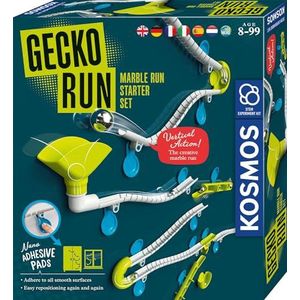 KOSMOS 617288 Gecko Run - starterset, uitbreidbare kogelbaan voor kinderen, verticale kogelbaan, kogelbaan, educatief speelgoed en bouwspeelgoed vanaf 8 jaar, meertalig