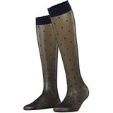 FALKE Dot 15 DEN W KH transparant fantasiepatroon 1 paar lange damessokken (1 stuk), Blauw (Navy 6179)