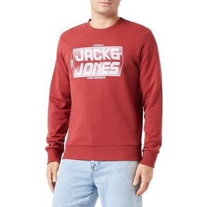 JACK&JONES Jconight Sweatshirt met ronde hals Fst Sweatshirt voor heren, Rozenhout