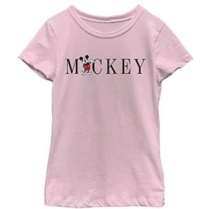Disney Simply Mickey T-shirt voor meisjes, Lichtroze