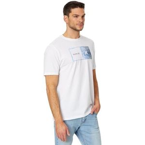 Hurley EVD Halfer Gradient SS T-shirt pour homme Blanc Taille L, blanc, L