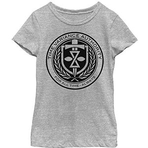 Marvel T-shirt à manches courtes pour fille, gris chiné, taille M, gris, 128