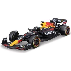 Bburago F1 Red Bull RB18 (2022): schaalmodel auto 1:43, 1 Max Verstappen, Vensterdoos, blauw (18-38061V)