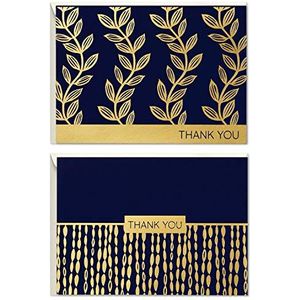 Hallmark Bedankaartenset met marineblauwe en gouden bedankkaarten (50 bedankkaarten met enveloppen voor bruiloft, bruidsfeest, babyshower, winkel, afstudeerfeest)