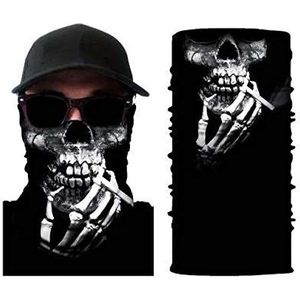 Zoelibat 97645941.521 - Skelet colsjaal multifunctionele doek colsjaal halsdoek motief mondbescherming skibril motormasker motorfiets party carnaval Halloween