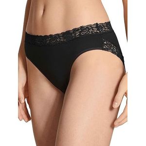 Calida Natural Comfort Lace Slips, Zwart, Normale Dames, Zwart, One Size, SCHWARZ