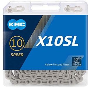 KMC Fietsketting X10SL zilver, 10 versnellingen, 1/2 inch x 11/128 inch, 114 schakels zilver