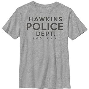 Stranger Things Hawkins Police Department-T-shirt à manches courtes, Gris, Taille unique Unisexe enfants, gris, taille unique
