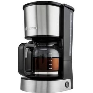 Clatronic Koffiezetapparaat met filter, voor 12-14 kopjes, filterkoffiezetapparaat, roestvrijstalen behuizing, druppelstopsysteem, koffiezetapparaat, filterkoffiezetapparaat, 800 W, KA 3808
