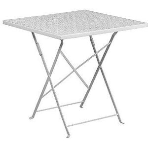Flash Furniture Witte stalen vierkante klaptafel 71 cm