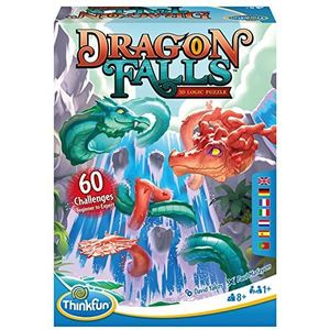 ThinkFun 76496 Dragon Falls - 3D Logikspel, voor kinderen en volwassenen, bordspel vanaf 1 speler, vanaf 8 jaar
