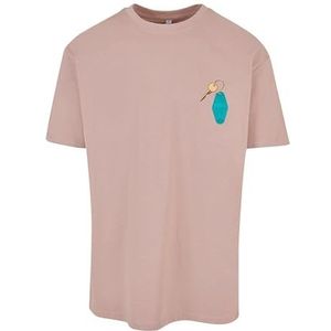 Mister Tee California Motel Oversize Tee T-shirt uniseks, Roze (Duskrose)