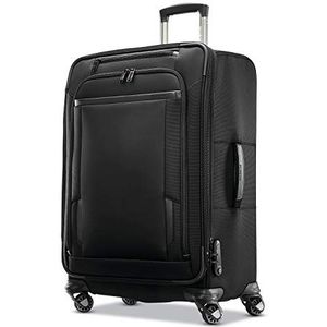 Samsonite Pro Travel Uittrekbare koffer met zwenkwielen, zwart., Checked-Medium 25-Inch, Pro Travel Trolley met zwenkwielen
