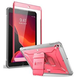 SUPCASE iPad 9e / 8e / 7e 2021 / 2020 / 2019 iPad 10,2 inch [Unicorn Beetle Pro] beschermhoes met geïntegreerde displaybeschermfolie en riemclip (roze)