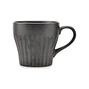 House Doctor Berica koffiemok zwart - grote mok voor koffie, thee en andere warme dranken - Deens design met feel-good esthetiek