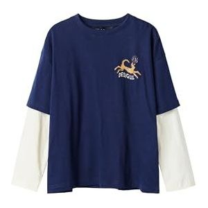 Desigual Ts_Claudio T-shirt voor jongens, Blauw, 4 jaar