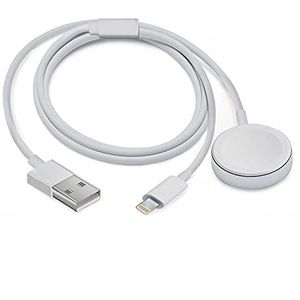 Magnetische USB-kabel voor Apple Watch + Lightning-kabel voor iPhone/iPad (2-in-1), 1 m Cool