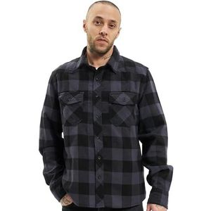 Brandit Brandit Check Shirt Heren (1 stuk), Zwart/Grijs, S