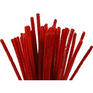 50 stuks pijpenreiniger pijpenreiniger dikte 6 mm lengte 30 cm rood