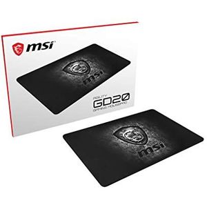 MSI Agility GD20 Gaming-muismat, gestructureerd speeloppervlak van zijde, zachte randen, antislip basis, 320 x 220 x 5 mm