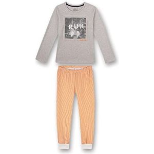 Sanetta Stone Mel, lange pyjama voor meisjes, grijs, 140, Stone Mel