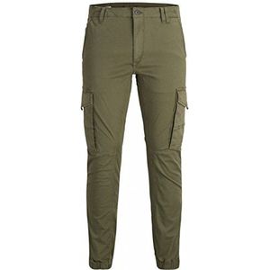 JACK & JONES Paul Lake Cargo loose fit - heren cargo broek - groen - Maat: 34/30