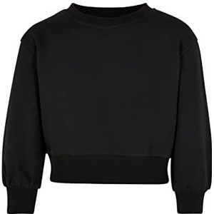 Urban Classics Girls Sweat-shirt à col rond pour fille, disponible en noir, tailles 110/116-158/164, Noir, 134-140