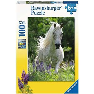 Ravensburger Kinderpuzzel - 12927 witte stok - paardenpuzzel voor kinderen vanaf 6 jaar, met 100 delen in XXL-formaat
