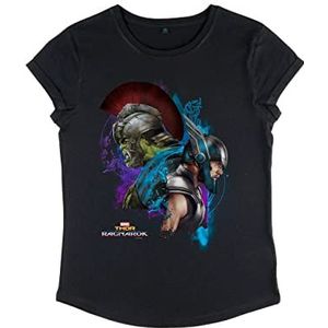 Marvel Thor Ragnarok-Warriors Damesshirt met lange mouwen, zwart.