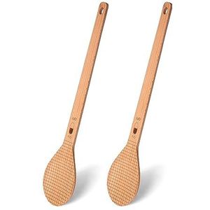 Fisura Set van 2 spatels om te koken, lepel van beukenhout, hittebestendige keukenaccessoires